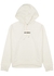 Off-white logo hooded cotton sweatshirt - Jil Sander