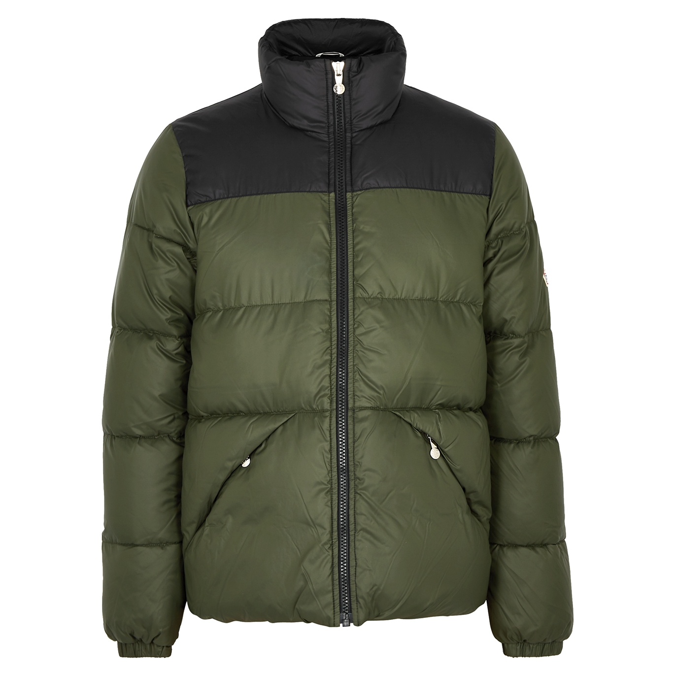 Pyrenex Radiant Green Panelled Quilted Shell Jacket - Khaki - M