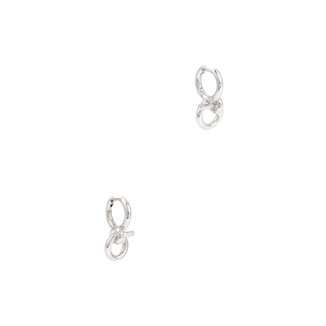 Otiumberg Tied Hoop Earrings - Silver - One Size