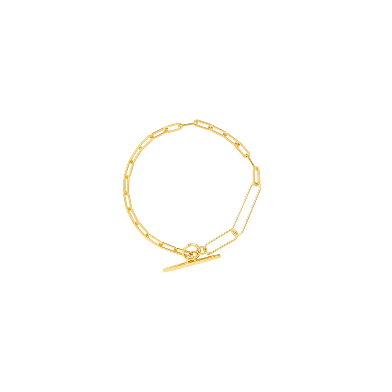 Otiumberg Two Chain Paperclip Bracelet - Gold - One Size