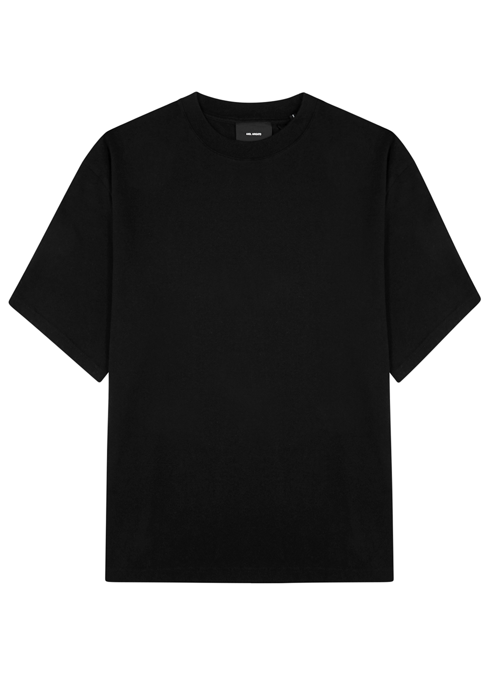 Lock Stitch black cotton T-shirt