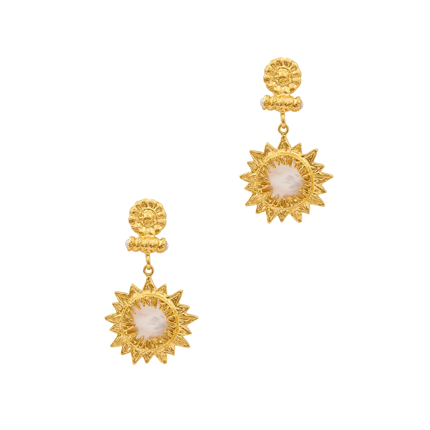 Soru Jewellery Apollo 18kt Gold-plated Sun Drop Earrings