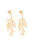 Coral Branch 24kt gold-plated earrings - Soru Jewellery
