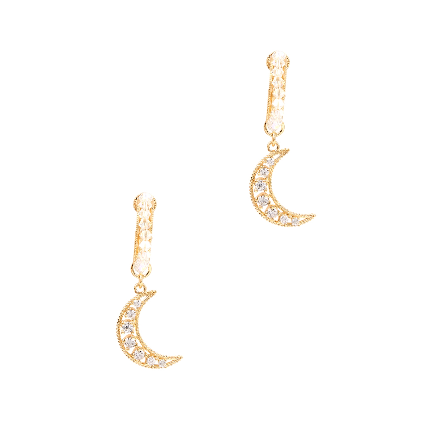 Soru Jewellery Mini Selene 24kt Gold-plated Drop Earrings - One Size