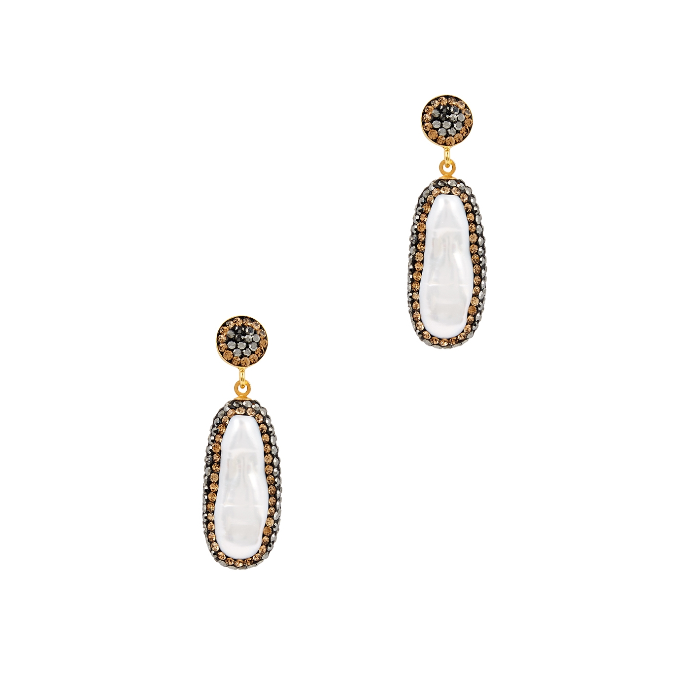 Soru Jewellery Baroque Pearl 18kt Gold-plated Drop Earrings - One Size