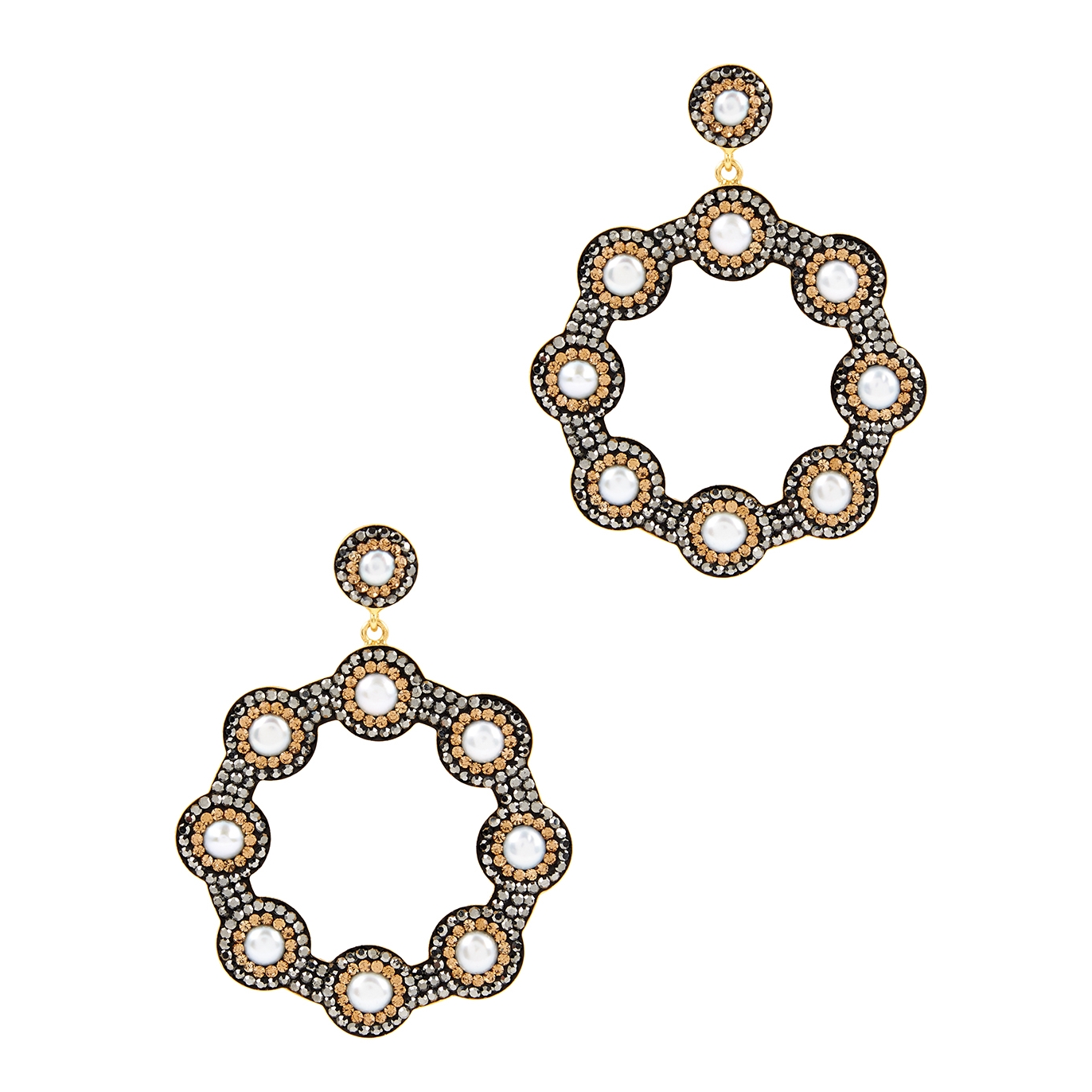 Soru Jewellery Baroque Pearl 18kt Gold-plated Hoop Earrings - One Size