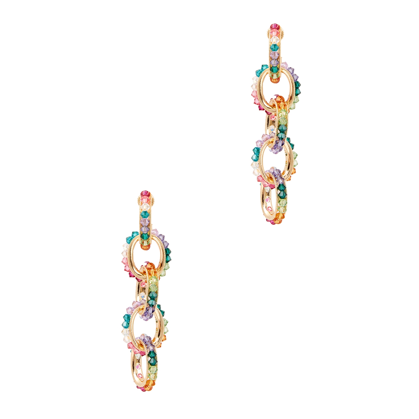 Soru Jewellery Rainbow Mondello 24kt Gold-plated Drop Earrings - Multicoloured - One Size