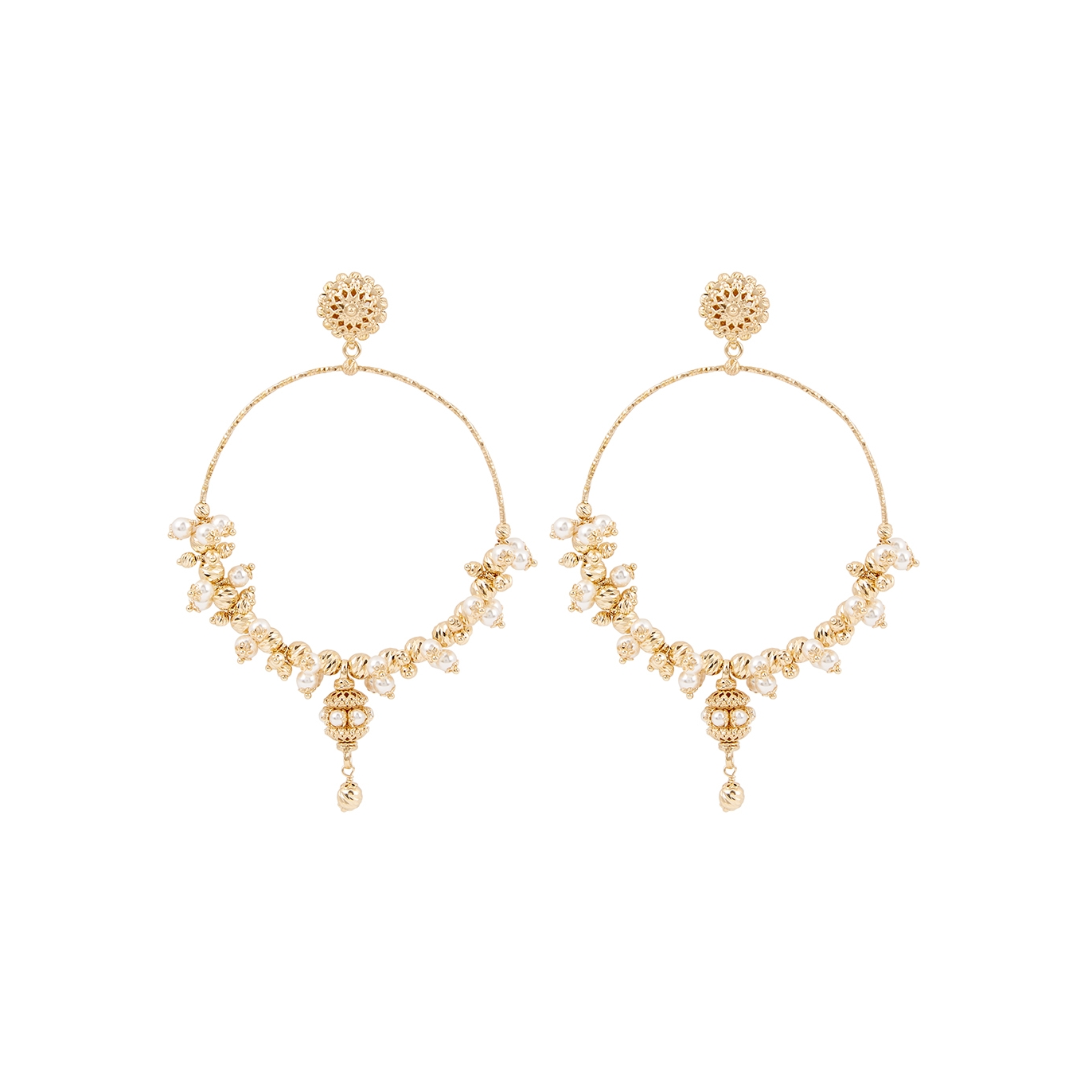 Soru Jewellery Mega 24kt Gold-plated Hoop Earrings - One Size