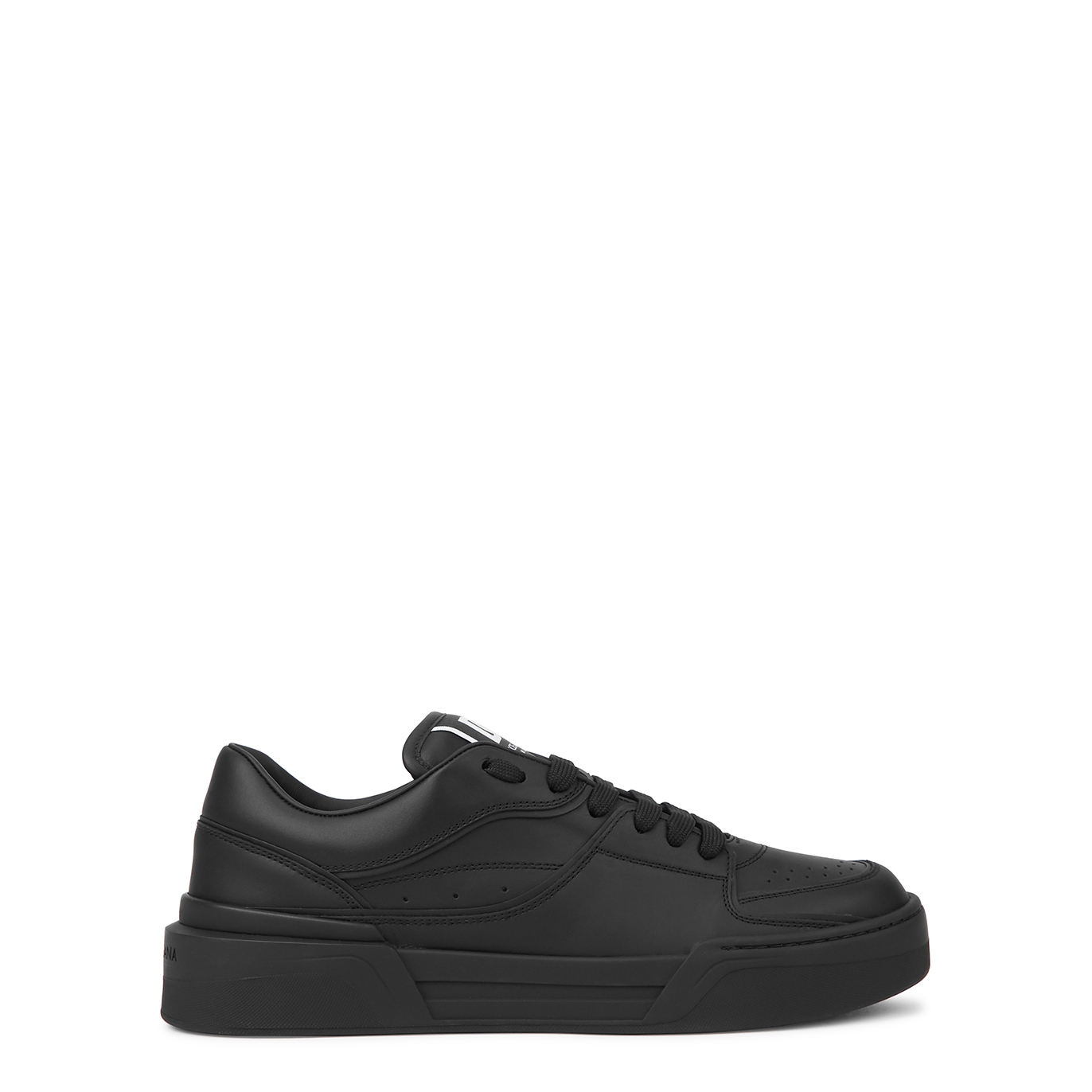 Dolce & Gabbana New Roma Black Leather Sneakers - 10