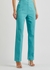 Bar Costa turquoise Tencel-blend trousers - De La Vali