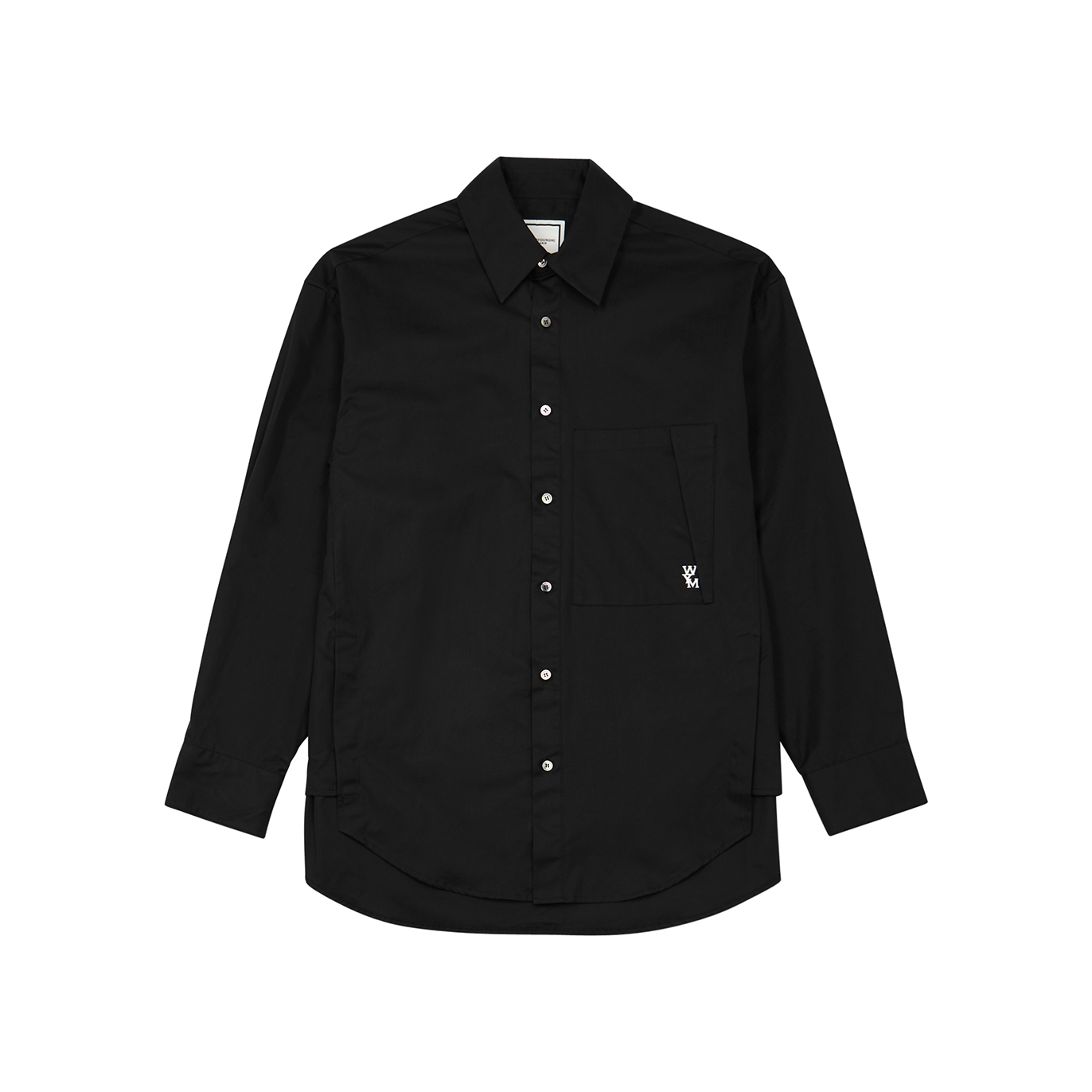 Wooyoungmi Logo Cotton-poplin Shirt - Black - 50