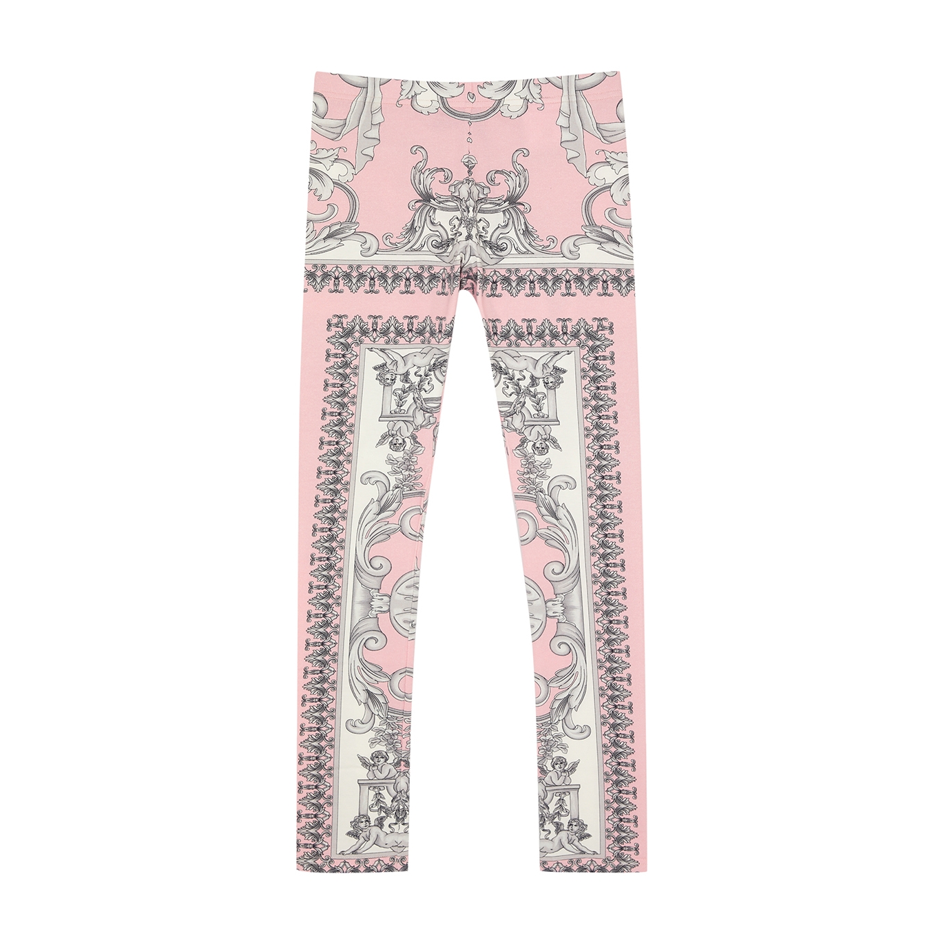 Versace Kids Baroque-print Stretch-cotton Leggings (8-14 Years) - Pink & Other - 12 Years