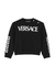 KIDS Black logo-print cotton sweatshirt (3-36 months) - Versace