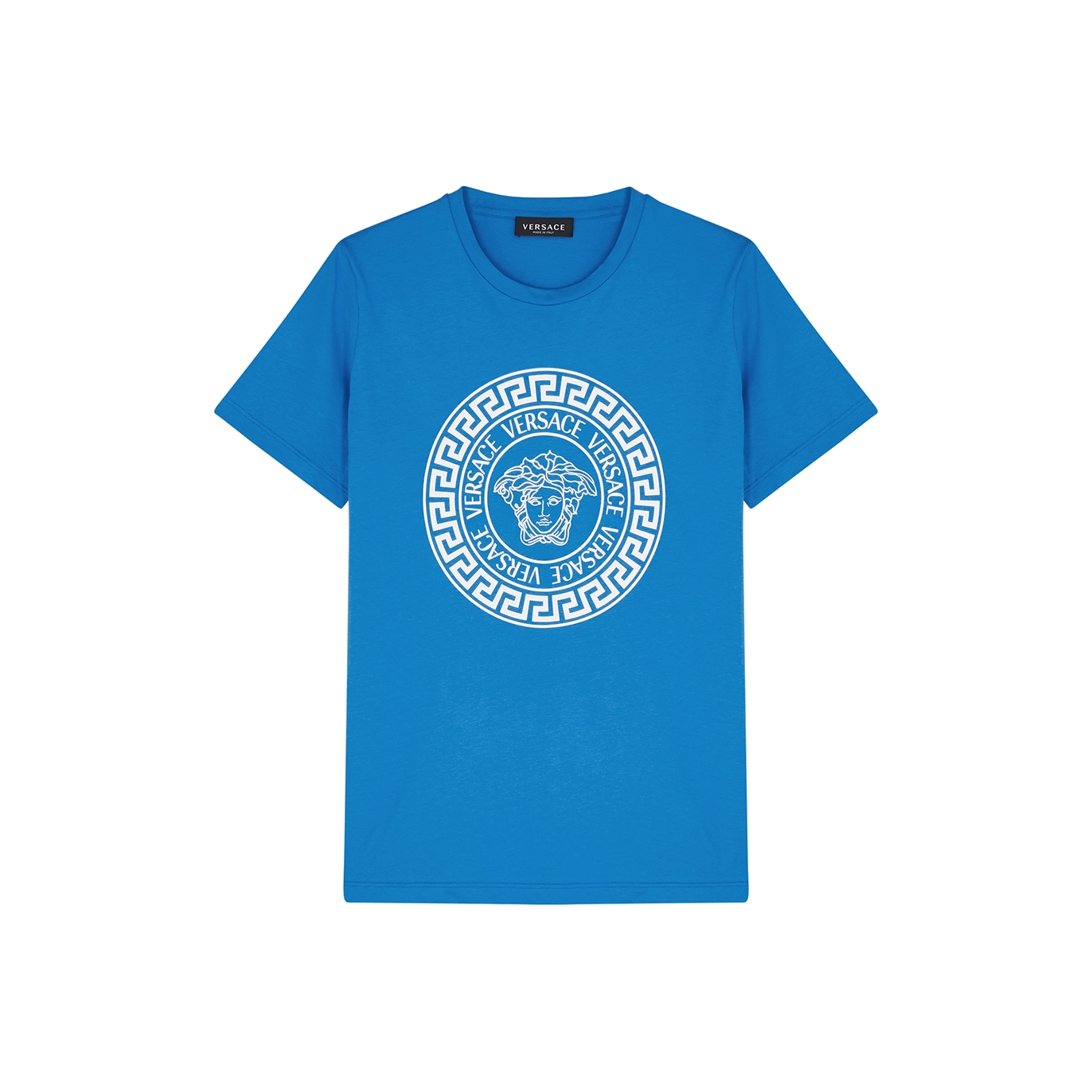 Versace Kids Blue Medusa-print Cotton T-shirt (8-14 Years) - 12 Years