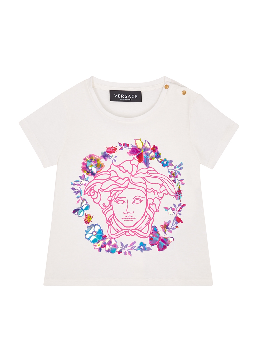 Versace KIDS White Medusa-print cotton T-shirt (3-36 months) - Harvey ...
