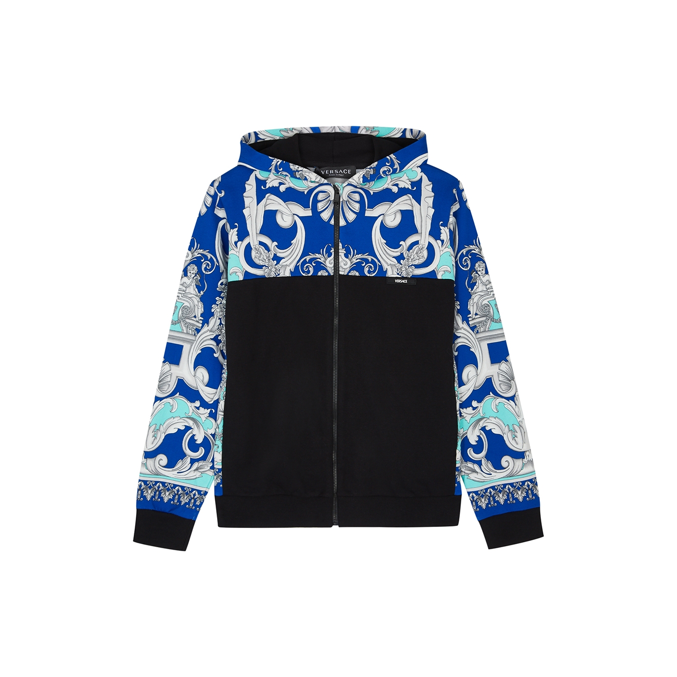 Versace Kids Baroque-print Panelled Cotton Tracksuit (8-14 Years) - Black