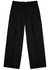 Parton black wide-leg wool trousers - Dries Van Noten