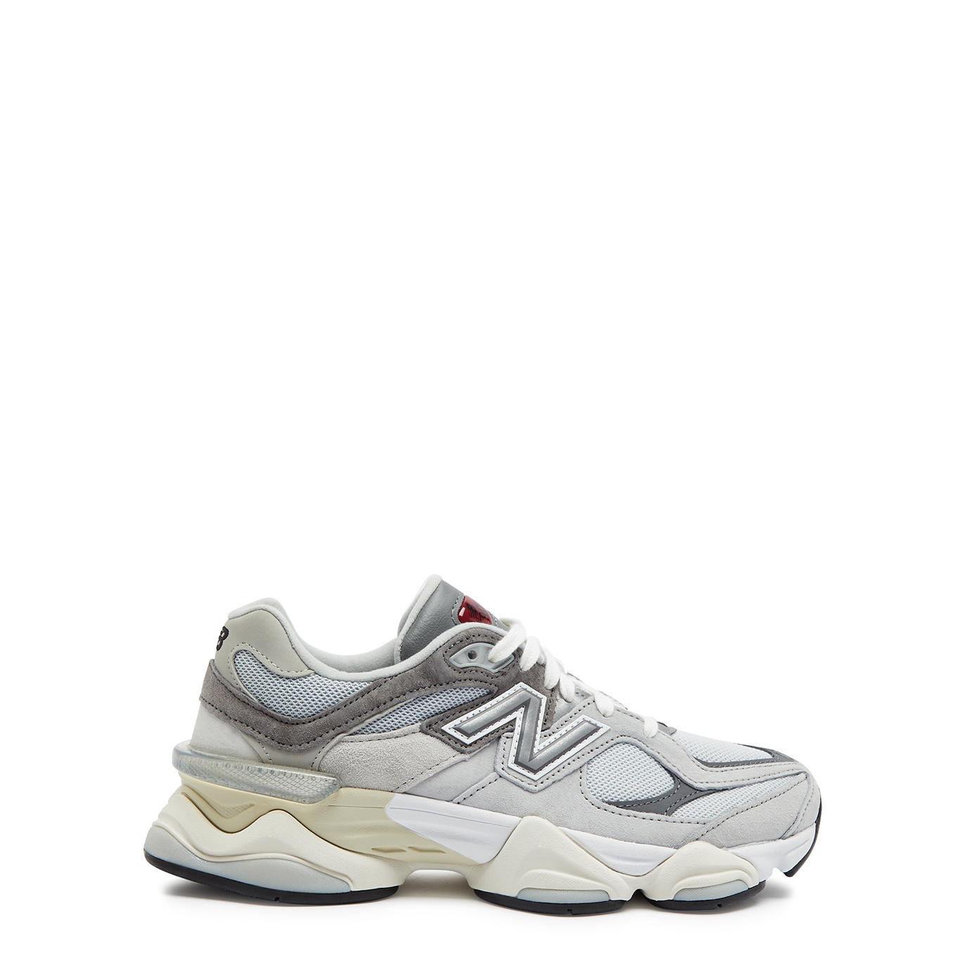 New Balance 9060 Panelled Mesh Sneakers In Grey | ModeSens