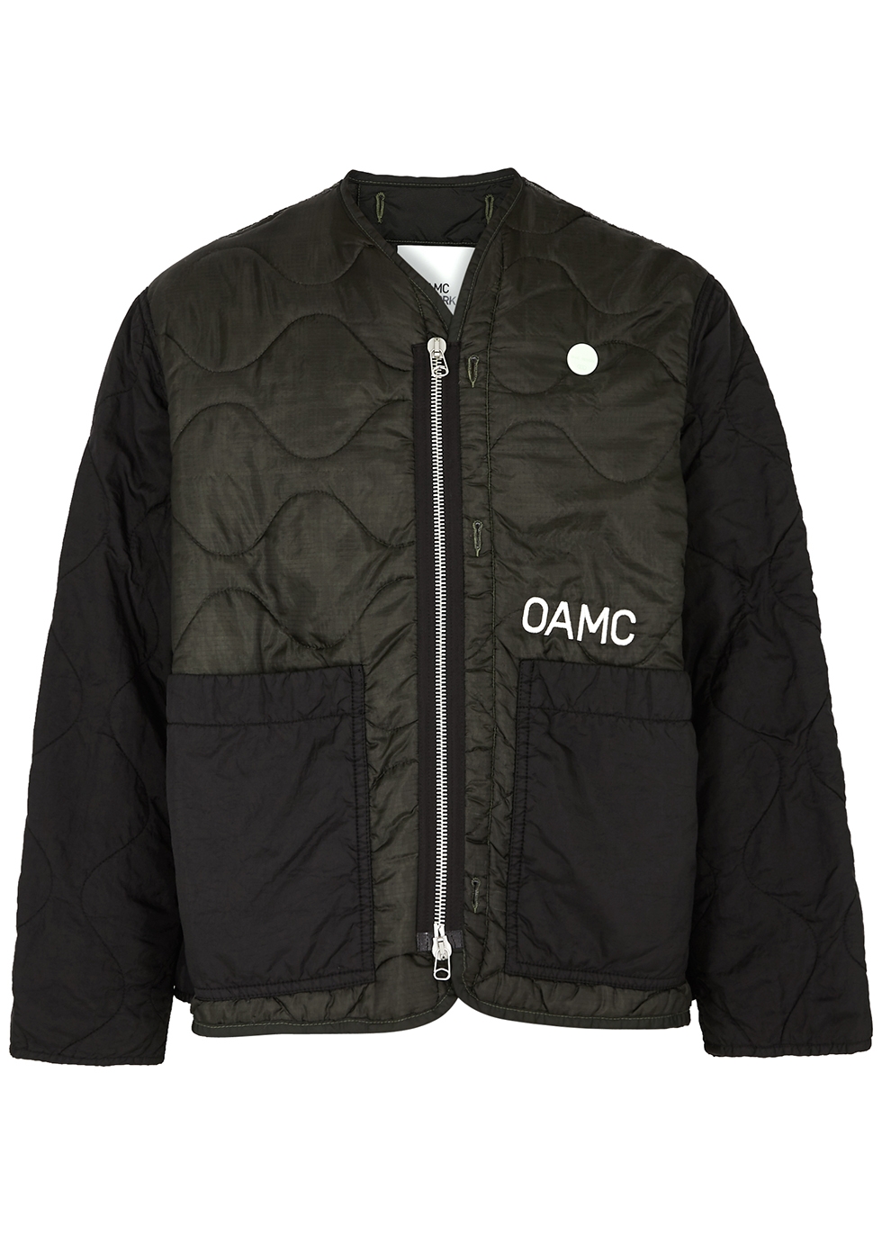 OAMC Green quilted shell jacket - Harvey Nichols