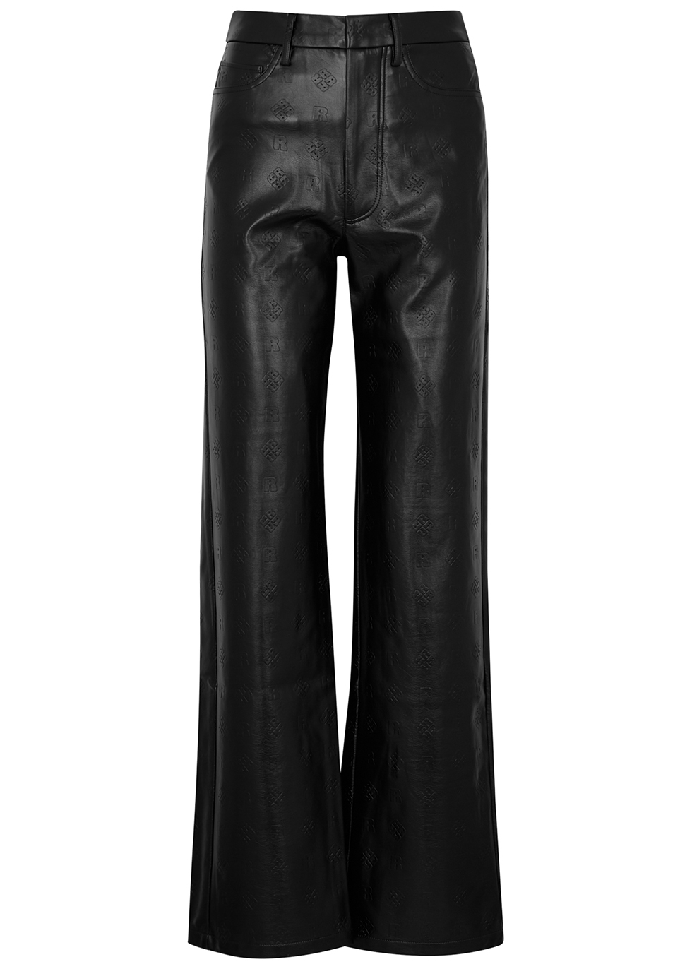 ROTATE Birger Christensen Roti black faux leather trousers - Harvey Nichols