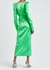 Bridgette green satin wrap dress - ROTATE Birger Christensen
