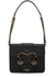 Buckle-embellished leather shoulder bag - MOSCHINO
