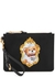 Black printed canvas pouch - MOSCHINO