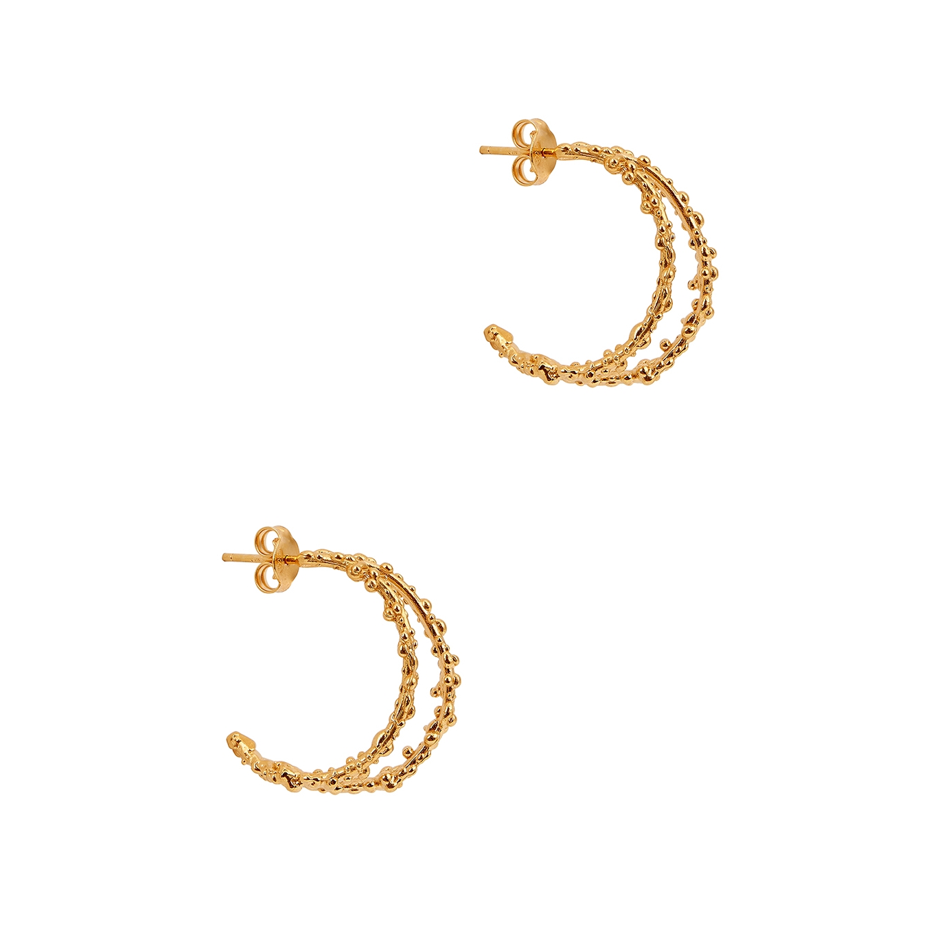 Alighieri The Crumbling Rock 24kt Gold-plated Hoop Earrings - One Size