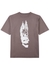Flaming Skull taupe printed cotton T-shirt - Heron Preston