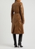 Amalie brown belted leather coat - Saks Potts