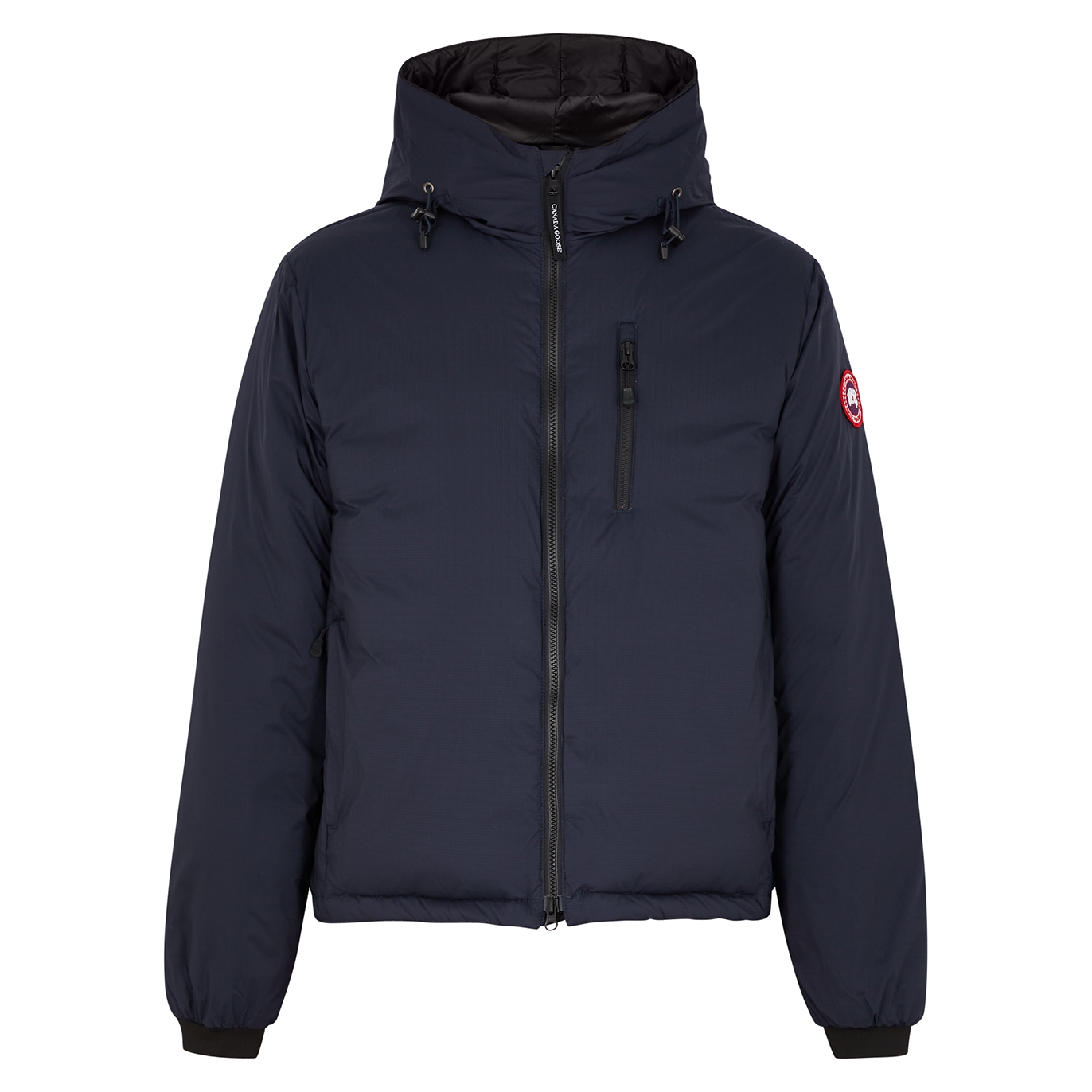 Canada Goose Lodge Navy Hooded Feather-light Shell Jacket In Blue