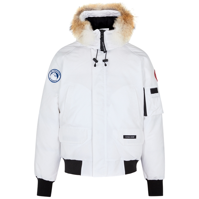 Justitie journalist vluchtelingen Canada Goose Pbi Chilliwack Fur-trimmed Arctic-tech Bomber Jacket In White  | ModeSens