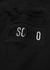 Black logo cotton sweatpants - MOSCHINO