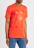 Orange logo-print cotton T-shirt - MOSCHINO