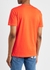 Orange logo-print cotton T-shirt - MOSCHINO