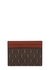Brown monogrammed leather card holder - Saint Laurent