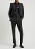 Charcoal slim-leg stretch-wool trousers - BOSS