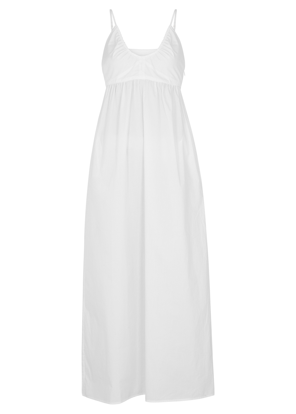 Bird & Knoll Alba white cotton-poplin maxi dress - Harvey Nichols