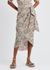 Allaire printed wrap-effect stretch-silk skirt - Veronica Beard