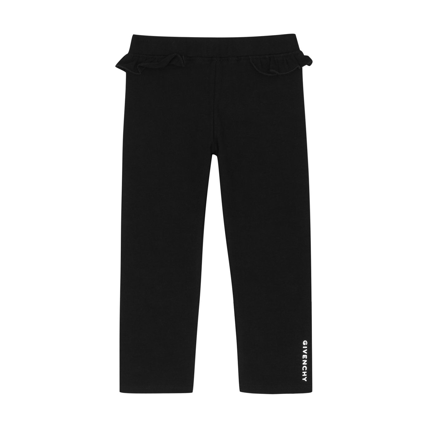 Givenchy Kids Black Ruffled Stretch-cotton Leggings (2-3 Years)
