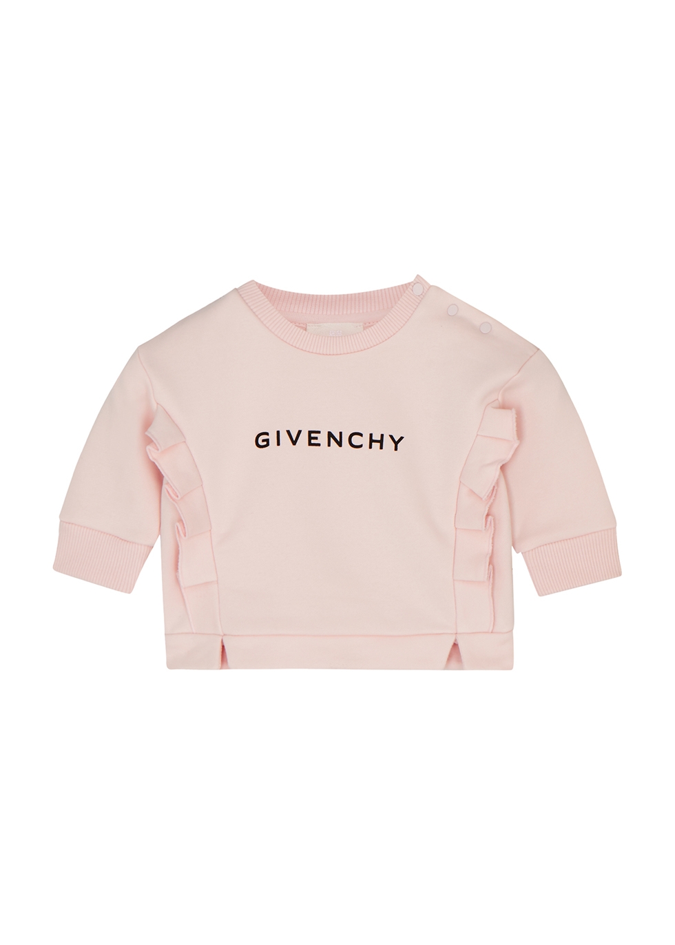 Givenchy KIDS Pink Logo Ruffled Jersey Sweatshirt (6-18 Months