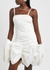 Leiza white ruffled satin mini dress - ROTATE Birger Christensen
