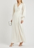Ria off-white satin wrap dress - ROTATE Birger Christensen