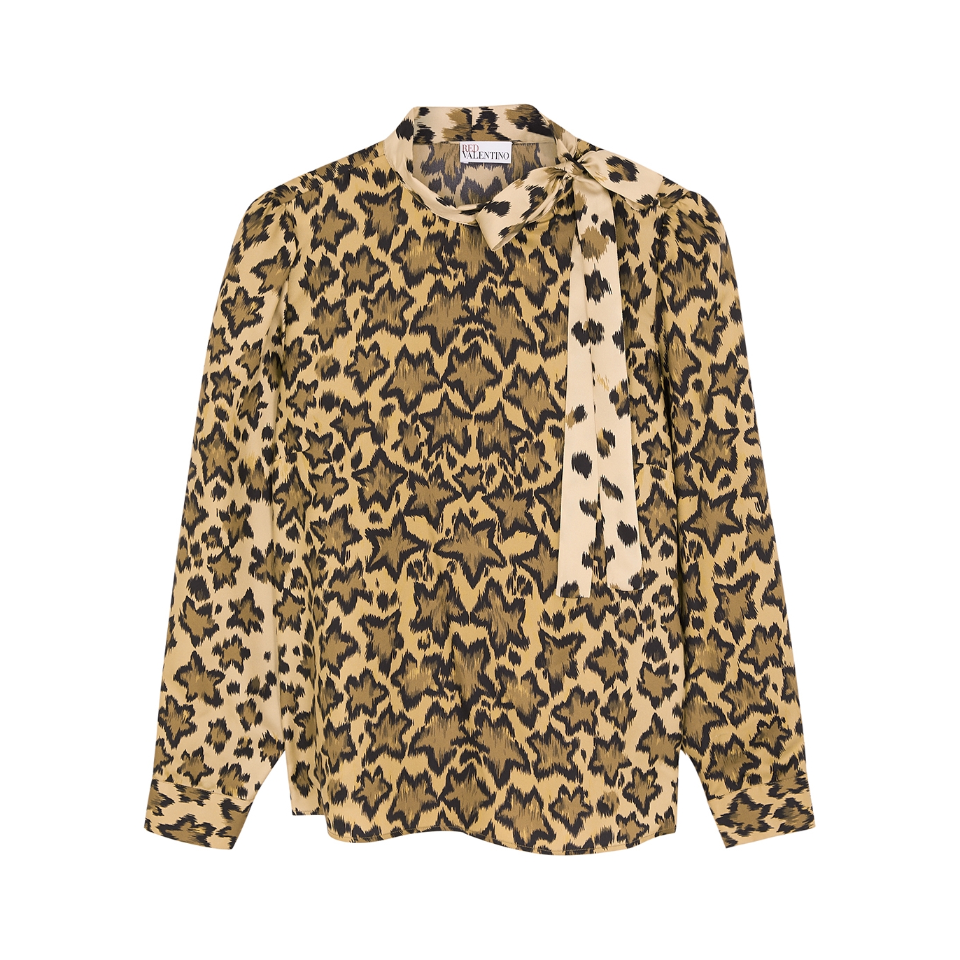 Red Valentino Printed Silk Blouse - Brown - 8