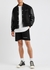 Black wool-blend and leather varsity jacket - Mki Miyuki Zoku