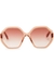 Esther peach hexagon-frame sunglasses - Chloé