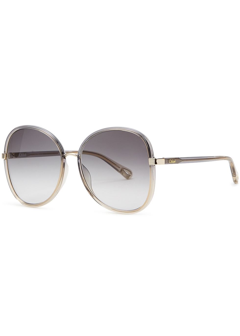 Chloé Franky grey oversized sunglasses - Harvey Nichols