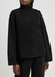 Black roll-neck wool-blend jumper - Totême