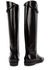 The Riding black leather knee-high boots - Totême