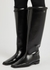 The Riding black leather knee-high boots - Totême